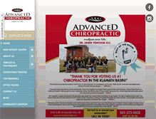 Tablet Screenshot of advancedchiroklamathfalls.com
